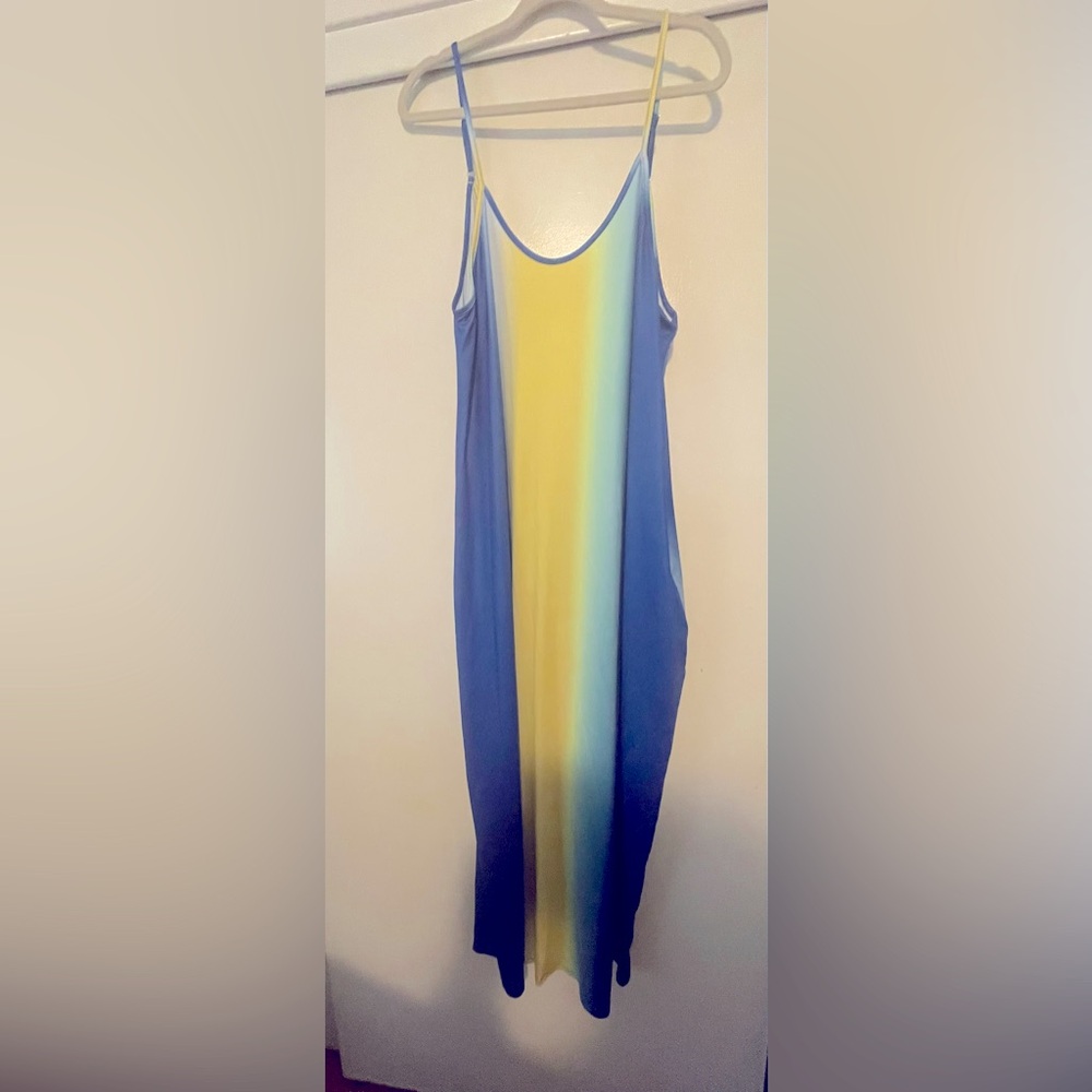 Blue and yellow SHEIN dress